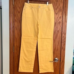 Talbots Pastel Yellow Denim Jeans Stretch